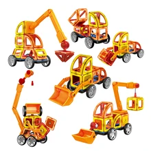 60Pcs Magnetic Designer Building Blocks 3D DIY Creative Engineering Vehicles Bricks Models Learning Educational Toy Kid