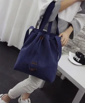 

by dhl or ems 20pcs 2018 Casual Women Shoulder Bags Canvas Bucket Bags Travel Beach Bags Ladies Tote Purse Women Shopping Bags