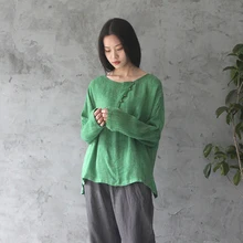 Johnature, женские футболки с длинным рукавом, осень, новые винтажные топы, повседневные, 3 цвета, рукав летучая мышь, Круглый ворот, свободные футболки