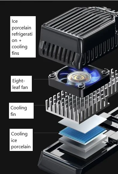 Мобильный телефонный радиатор холодный зажим охлаждающий артефакт охлаждающий корпус полупроводник портативный 3 секунды охлаждение спуск 28 градусов
