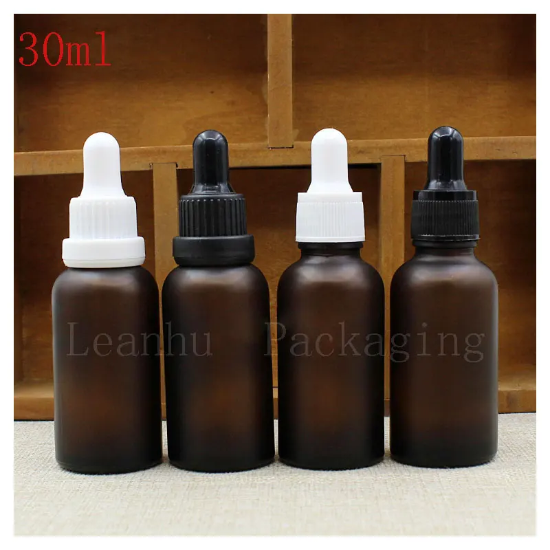 30 ml X 30PC Brown Frosted Glass Essential oil Dropper Bottle,Empty