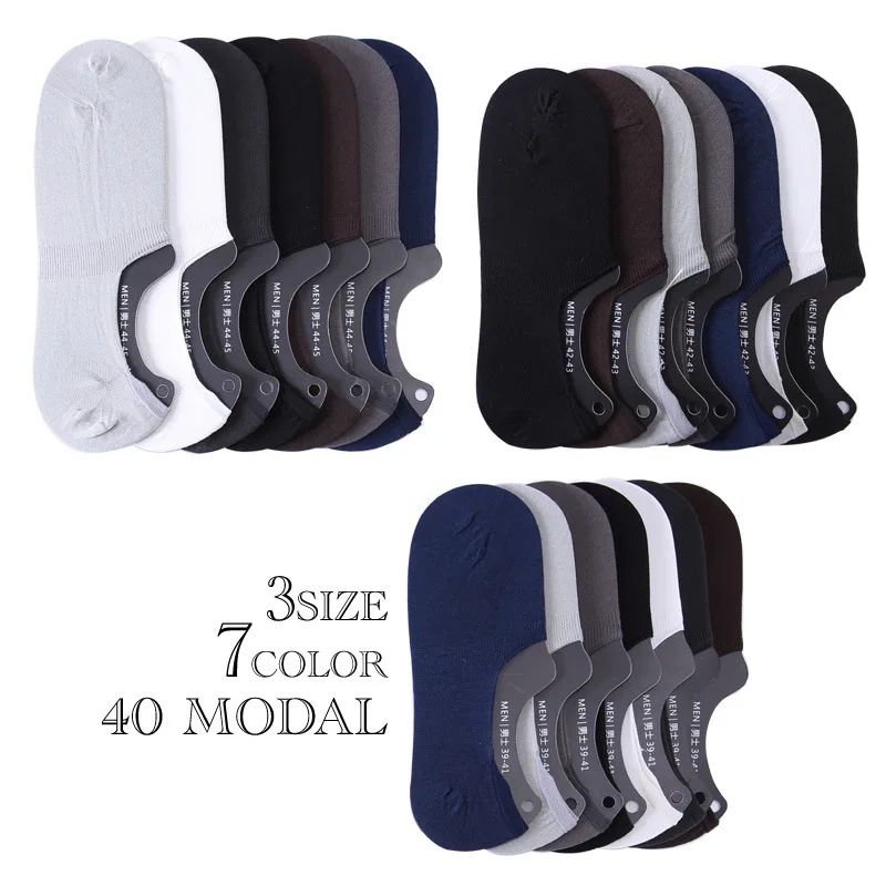 

Man Socks 2019 Spring New Fashion 5 Pairs Summer Men Socks Short Socks Modal Breathable Invisible Boat Socks For Men