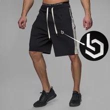 Мужские повседневные шорты для спортзала, фитнеса, дышащие, бодибилдинга, хлопковые, модные, свободные, до колен, мужские, для бега, для тренировок, короткие спортивные штаны