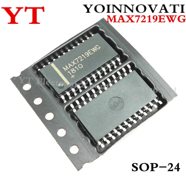 10 шт./лот MAX7219EWG MAX7219 7219 SOP24 IC лучшее качество | Электронные компоненты и