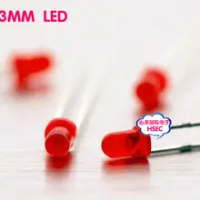 1000 шт 3 мм красный светодиодный светодиод/F3 светодиодный красный цвет/также есть 3 мм синий зеленый белый желтый