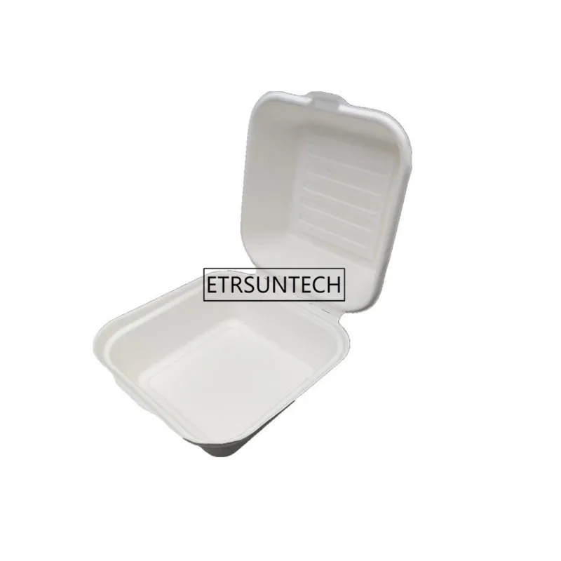 50 Stück Hamburger Boxen Aus Papierzellstoff - Fettabweisend 15x15x7,5cm To Go