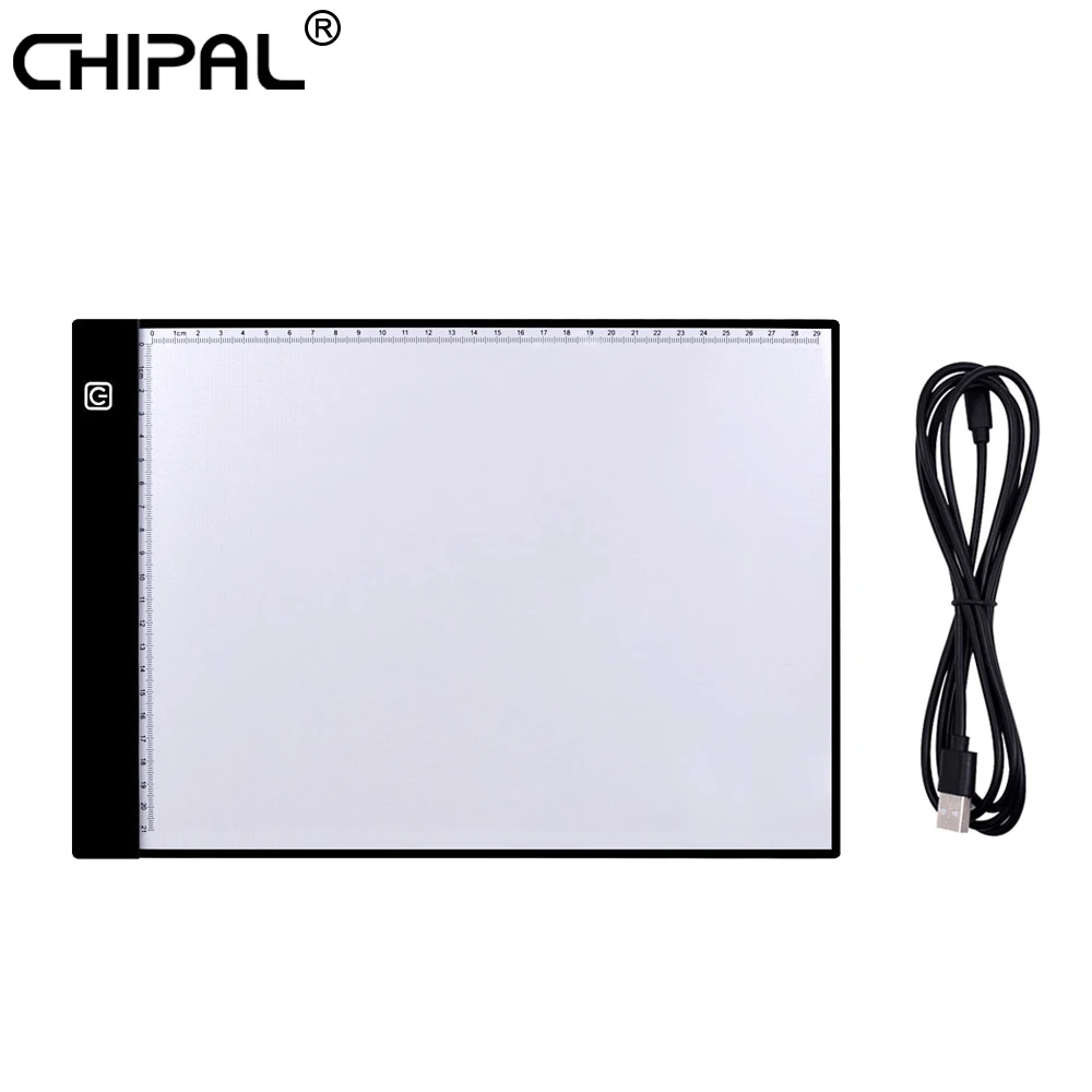 

CHIPAL A4 LED Drawing Tablet Digital Graphic Tablets Electronic USB Tracing CopyBoard Pad Art Copy Board Writing Painting Table