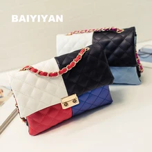 2017 frauen Umhängetasche Getäfelten Patchworks Messenger Bag Handtasche Berühmte Marken Designer Damen Handtaschen Hohe Qualität