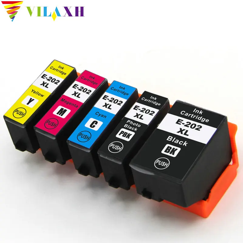 Совместимый чернильный картридж Vilaxh 5 шт. 202 202xl для принтера Epson XP 6000 XP6000 XP6005