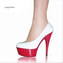 CDTS 2016 shoes woman spring/autumn New 15cm high heels platform wedding sexy round head ankle pumps,Big 35-43 44 45 46