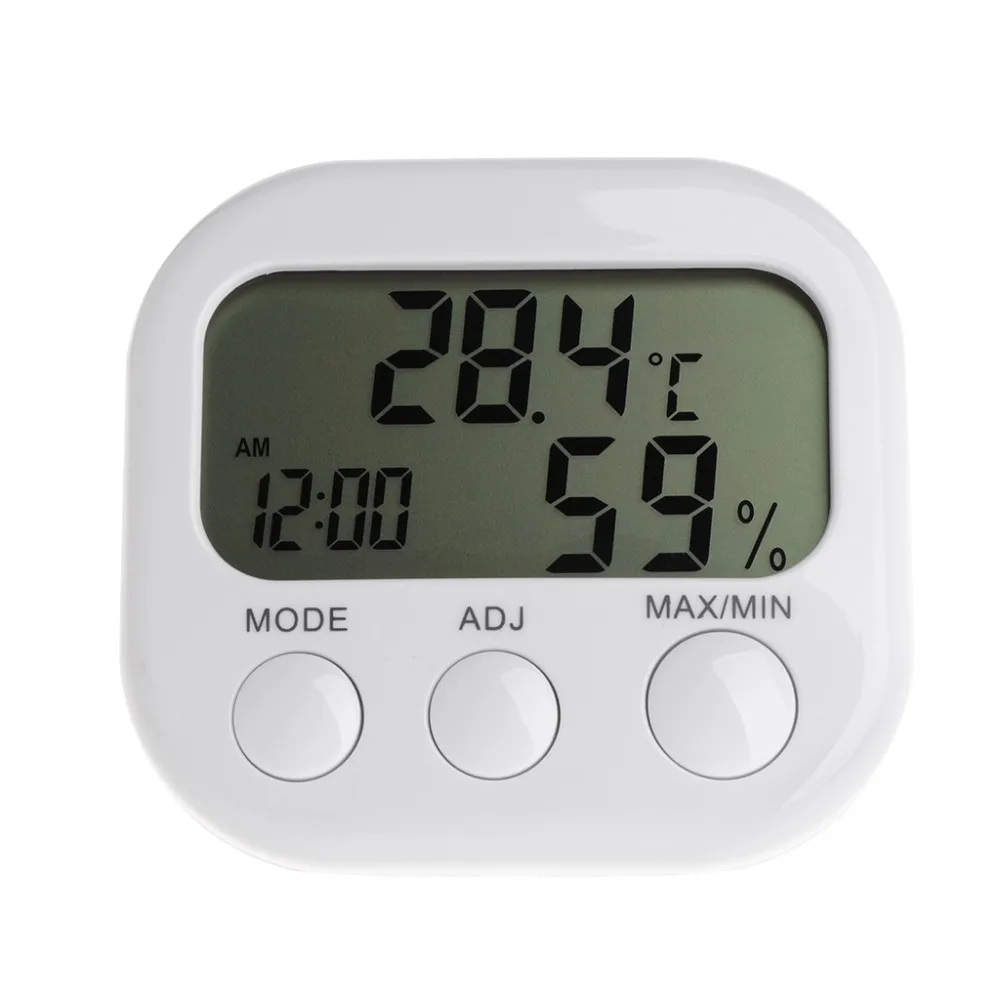 

ANENG Digital LCD Thermometer Humidity Meter Hygrometer Max Min Air Temperature Clock