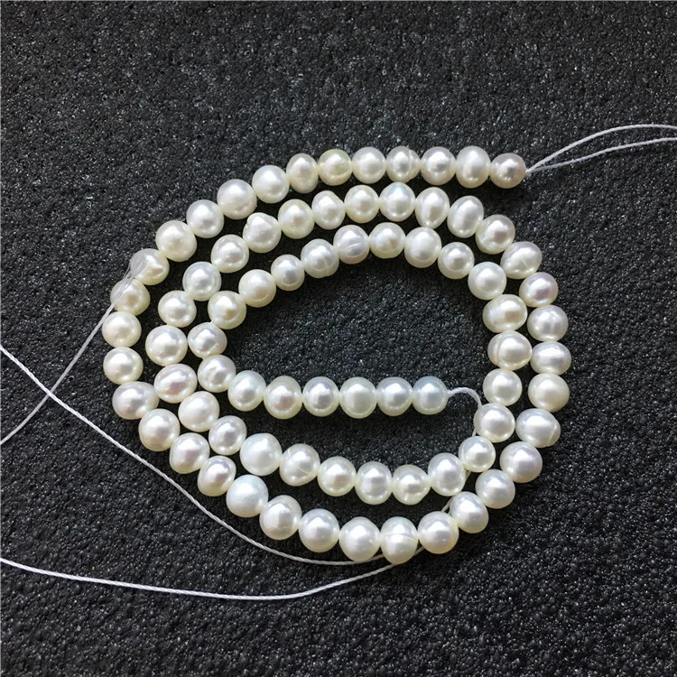 100" 4-6mm White Freshwater Pearl Necklace Strand Jewelry
