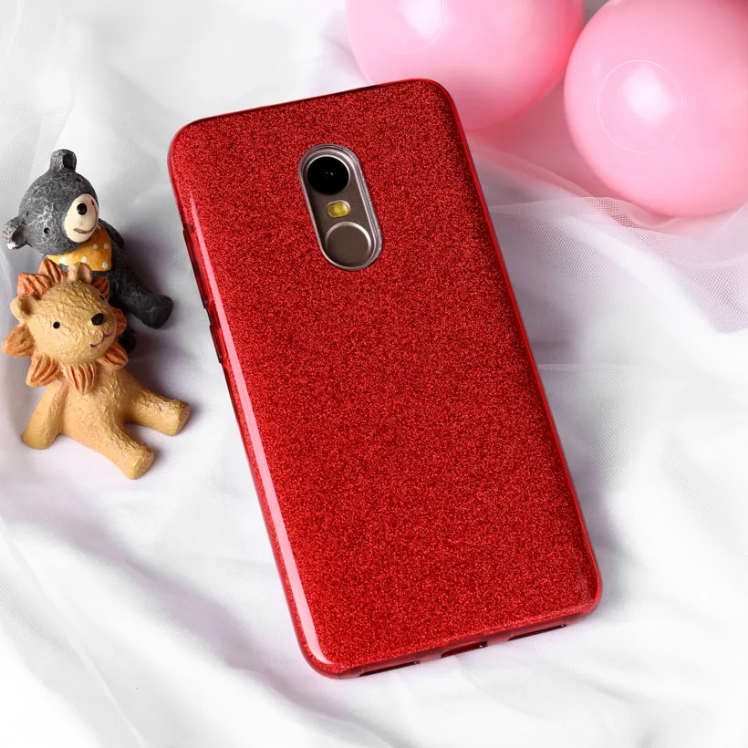 Akabeila чехол для спортивной камеры Xiao mi Red mi 5 Plus чехол s блестящий чехол для Xiaomi Redmi Примечание 5A Prime Note 4 Pro 4X mi 6 mi A1 mi 5x чехлы - Цвет: Red