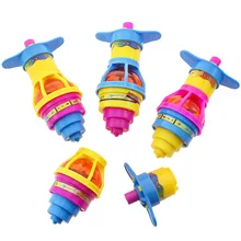 Colorful Flash Berputar Plastik Bercahaya Ejeksi Menangani Giroskop Berkedip Tekanan Gyro Klasik Anak-anak Mainan Hadiah(China)