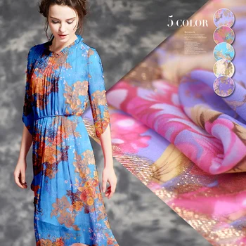 

Gypsy Style - Gold Jacquard Jacquard Silk Fabric Yarn Exquisite High-end Custom Silk Cloth