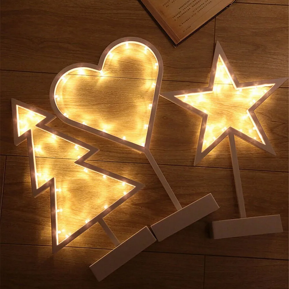 Милые принты; зимние детские носки со звездами, любовь светодиодный 3D светильник Ночной светильник Милые Дети игрушка в подарок для детские, для малышей Спальня украшения лампа Освещение в помещении