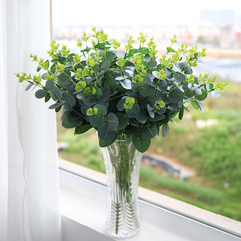 

1Pcs Money Leaf Artificial Plant Plastic Jungle Party Leaves Greenery Fake Plant