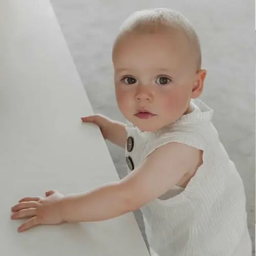 2019 Baby boy Girl clothing white orange line cotton Button Romper Jumpsuit for Kid clothes toddler Children newborn