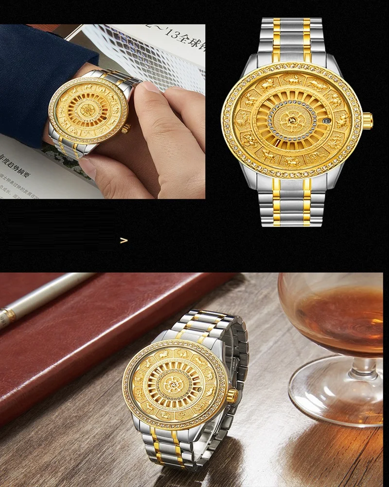 02018 New TEVISE Zodiac Signs Men Watch Automatic Mechanical Wristwatches Limited Edition Watch Men Gold Male Clock saat erkekler (16)