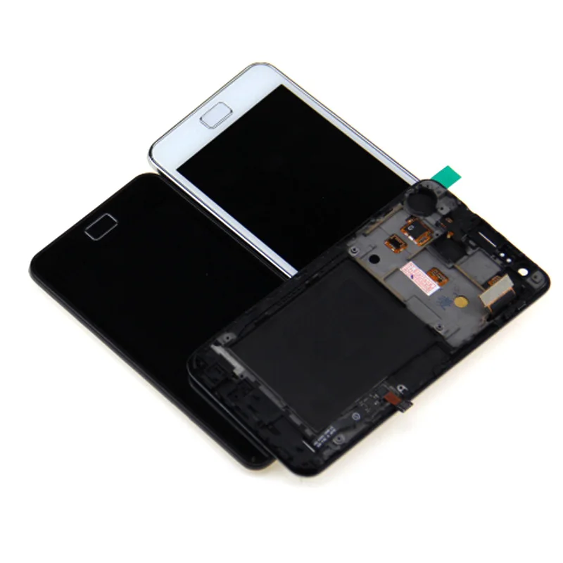 Для Samsung Galaxy S2 i9100 SII Plus i9105 ЖК дисплей с сенсорным экраном дигитайзер + рамка Полная