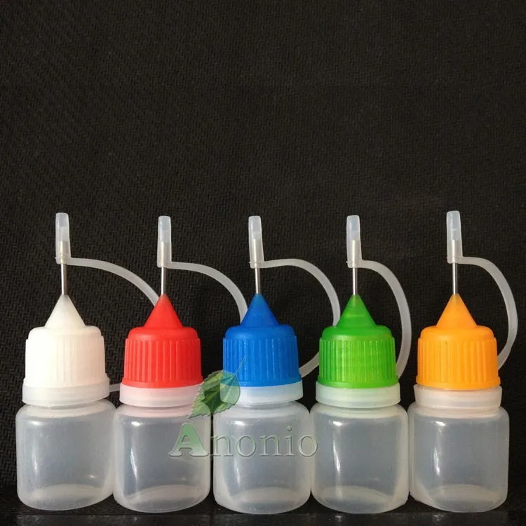 150pcs 3ml Plastic Needle Dropper Empty Bottles With Safe Tips,PE 3ml