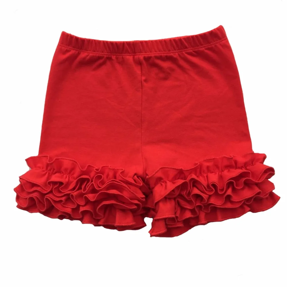 Toddler girls ruffled Icing shorts, girls mint/navy ruffled Icing style