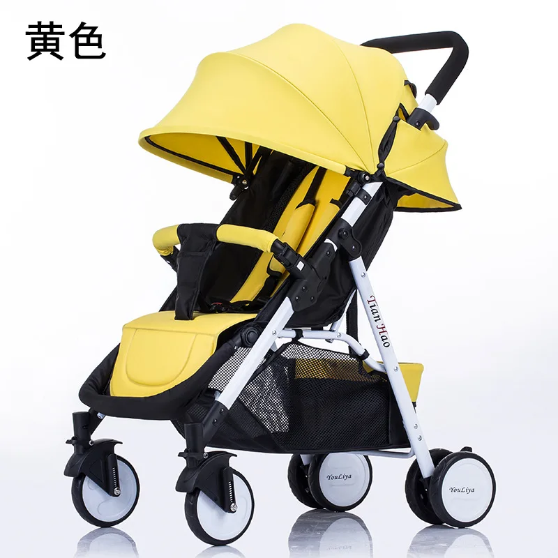 

Portable Baby Stroller Can Sit Reclining Light Weight Foldable Baby Stroller Travel Stroller