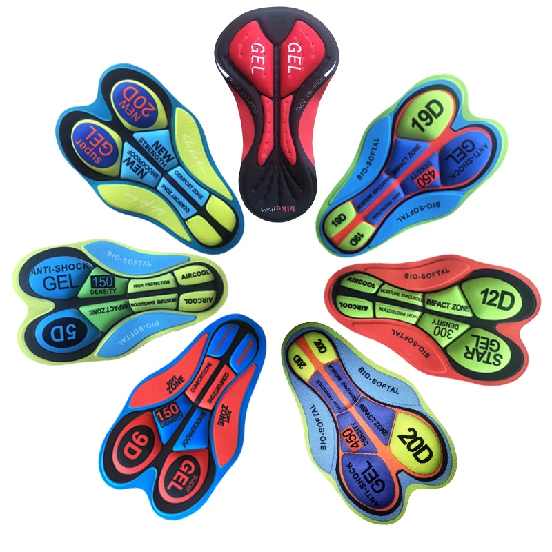 

10 Pieces/lot Cycling 9D Gel Pad Bike Cushion Shorts Riding Seat Cushion Bicycle Racing Cycling Underwear 12D 20D Gel Padded