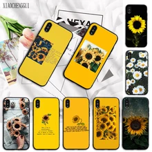 Роскошный Уникальный дизайнерский чехол для телефона с изображением желтого подсолнуха для iPhone 11 PRO 8 7 6 6S Plus X Xs Xr XSMax 5 5S SE чехол