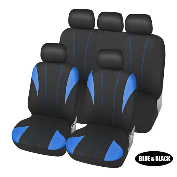 Защитные чехлы для автомобильных сидений-сплошной синий 50-50 или 60-40 задний сплит-Стенд Универсальный подходит для автомобильных автомобилей, грузовиков, внедорожников, фургонов - Название цвета: BLUE