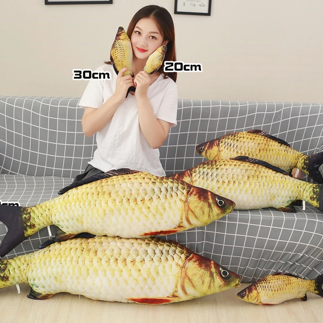 Creative 3D Carp Fish Shape Cat Toy Cute Simulation Fish Plush Playing Toy For Pet Gifts Catnip Fish Stuffed Pillow Doll Creative 3D Carp Fish Shape Cat Toy Cute Simulation Fish Plush Playing Toy For Pet Gifts Catnip Fish Stuffed Pillow Doll