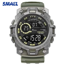 SMAEL Роскошные брендовые военные часы мужские светодиодный подсветка Модные мужские спортивные часы повседневные кварцевые наручные часы мужские 1701 Reloj Hombre