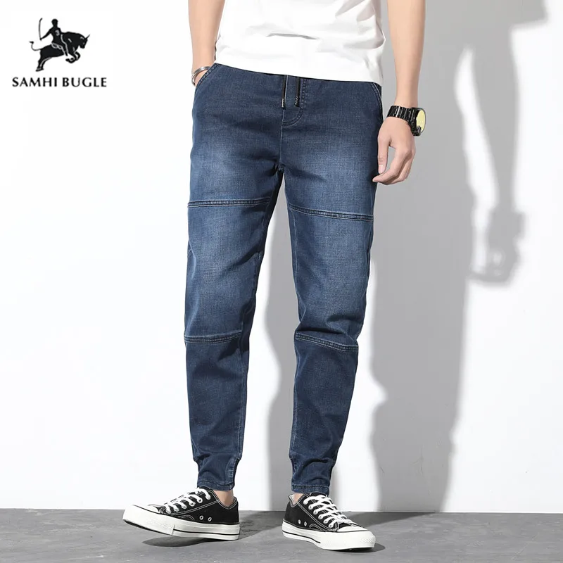 

2019 New Jeans Men Classical Jean High Quality Straight Leg Male Casual Pants Plus Size 7XL 6XL 5XL 4XL Cotton Denim Trousers