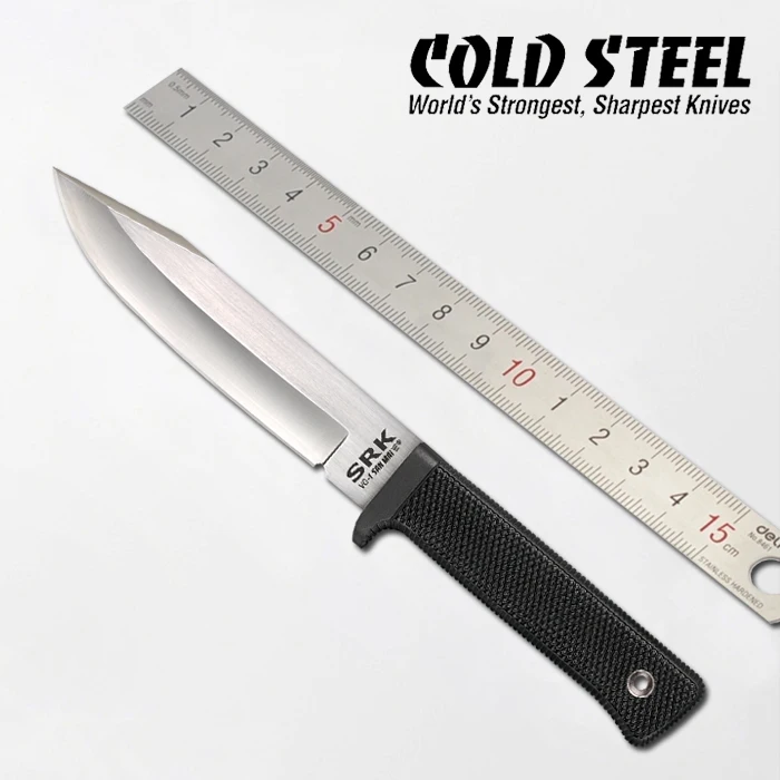 Cold Steel Knife SRK VG 1 SAN MEI Fixed Blade Knife,7Cr17Mov Blade,ABS