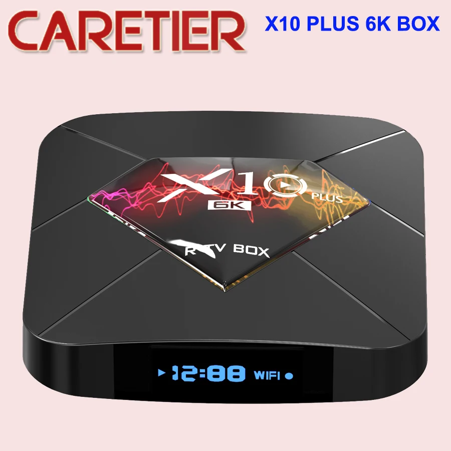 ТВ приставка X10 Plus Android 9 0 4 Гб + 32 ГБ/64 ГБ Allwinner четырехъядерный процессор Wi Fi 3D