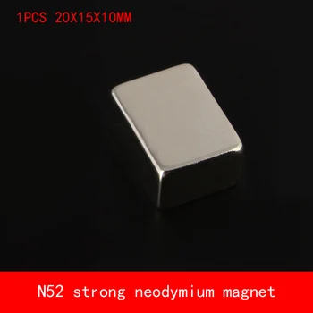 

1PCS block 20*15*10MM N52 Super Powerful Strong neodymium Magnet N52 permanent Magnets 20X15X10MM
