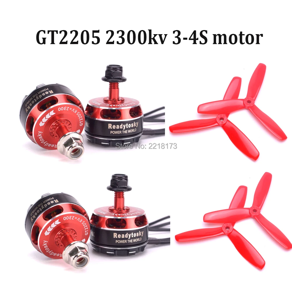 

4pcs GT2205 2205 2300KV Brushless Motor 3-4S single strand wire for Martian IV 220 Nova 235mm FPV Racing Drone Quadcopter