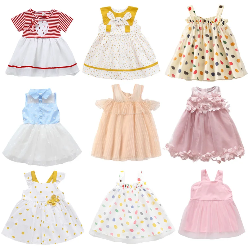 

2019 Kids Girl Short Sleeves Dress 1-8 Years Summer Girls Cute Flower Dresses Children Clothes Baby Cotton Princess Dress
