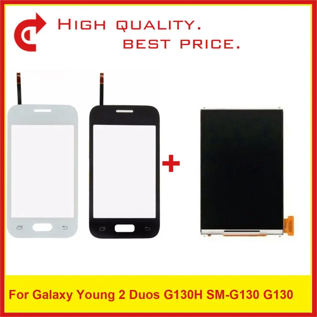 Высокое качество 3," для samsung Galaxy Duos Young 2 Duos G130H G130 ЖК-дисплей с сенсорным экраном дигитайзер сенсорная панель