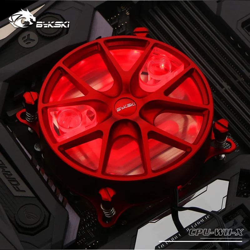 

Red,Bykski CPU Water Block fit INTEL LGA X299, X99,1151 , Water cooling Processor Cooler for Desktop computer ,CPU-WH-X