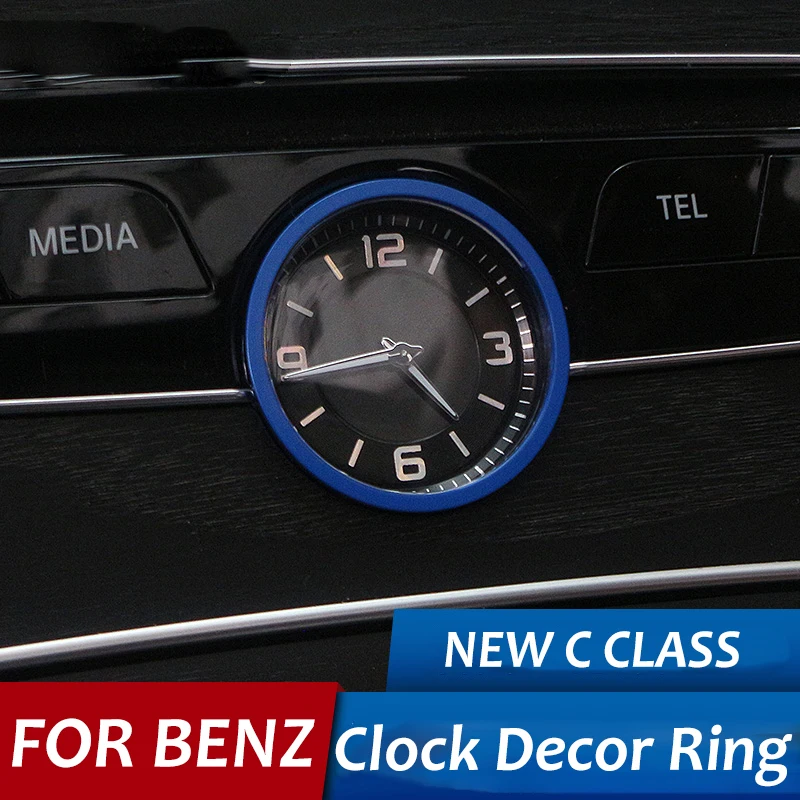 For Mercedes Benz Car Clock Decoration Ring Time Watch Frame Trim Car