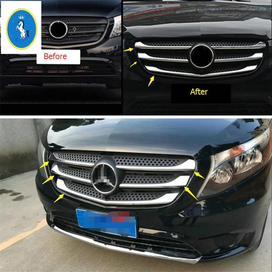 Yimaautotrims хромированная Защитная передняя головка для бампера Решетка гриля