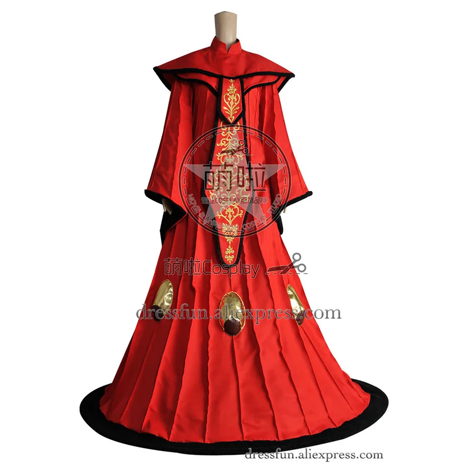 Star Wars la Menace fantôme Cosplay reine Padme Amidala robe Costume robe  rouge Longuette Halloween fête expédition rapide | AliExpress