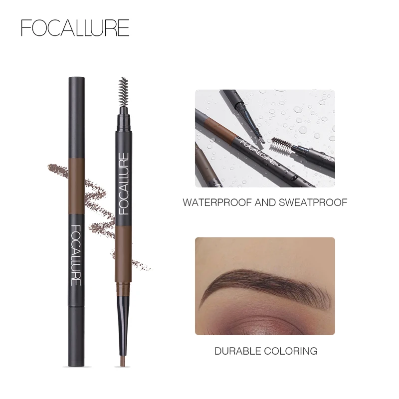Карандаш для бровей FOCALLURE 3 в 1 шт. автоматическая ручка легкая носке натуральная
