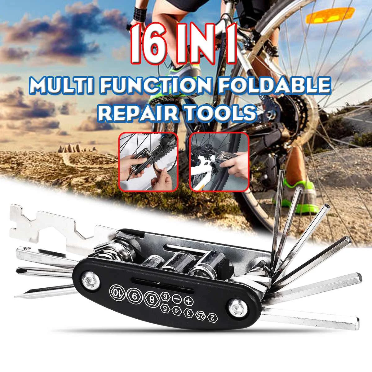 

16 in 1 Multifunction Bicycle Repair Tools Kit Hex Spoke Cycling Screwdriver Tool MTB Mountain Cycling Bike Repair Tool