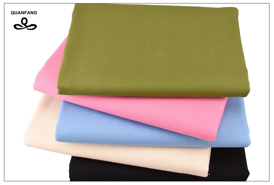 QUANFANG 5 дизайн сплошной цвет холст ткань хлопок ткань для сумки обувь рубашка украшение дома DIY подушка ручной работы полметра