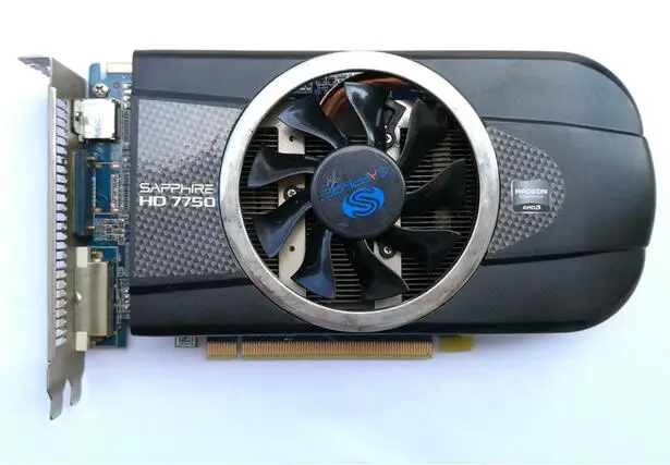 For Sapphire HD7750 1G DDR5 128bit computer independent game Used graphics card PCI-E3.0