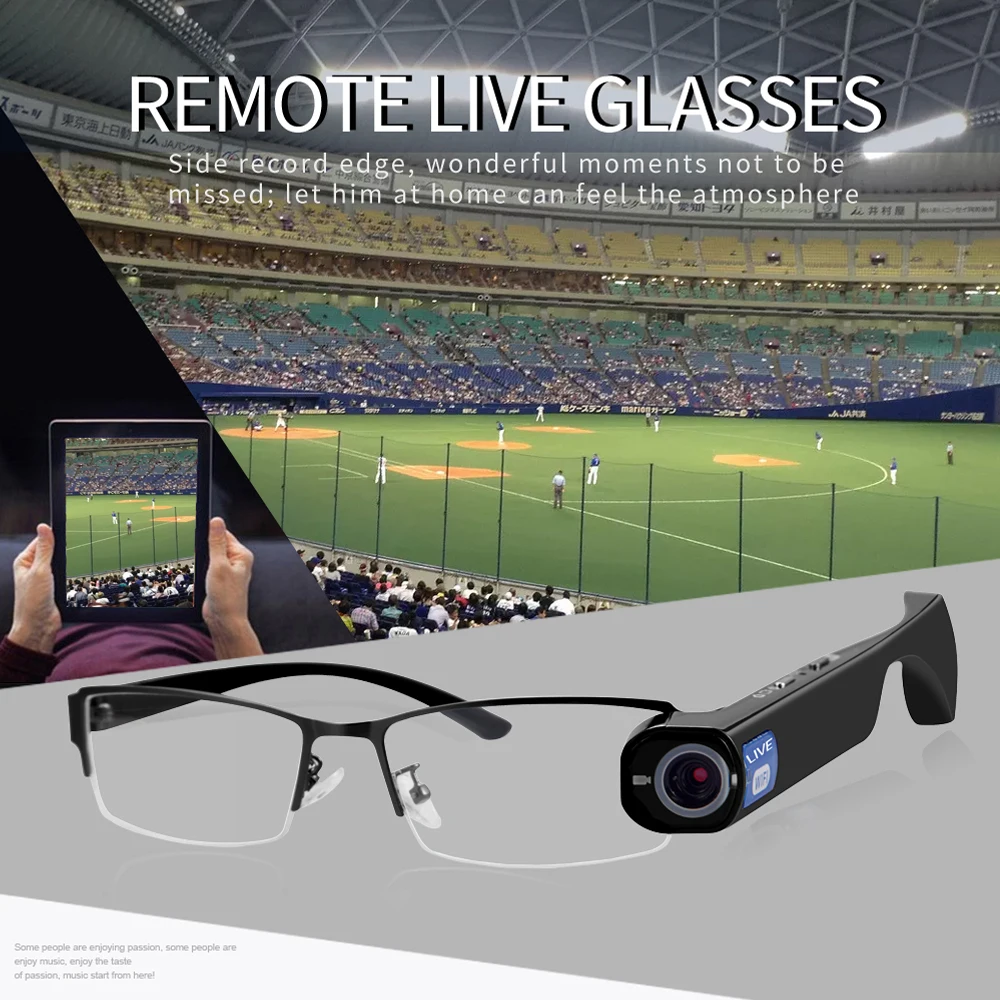 2017 New Wifi Live Video Stream Camera Glasses Video Recorder