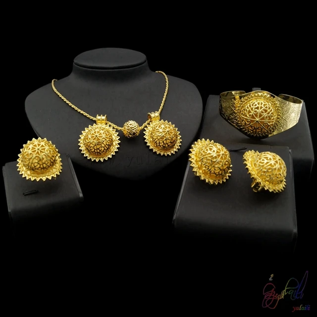 Dubai 18 Carat Gold Jewelry Sets Snowflake Necklace Earrings Jewelry Set Indian Wedding Jewelry Sets Dubai 18 Carat Gold Jewelry Sets Snowflake Necklace Earrings Jewelry Set Indian Wedding Jewelry Sets