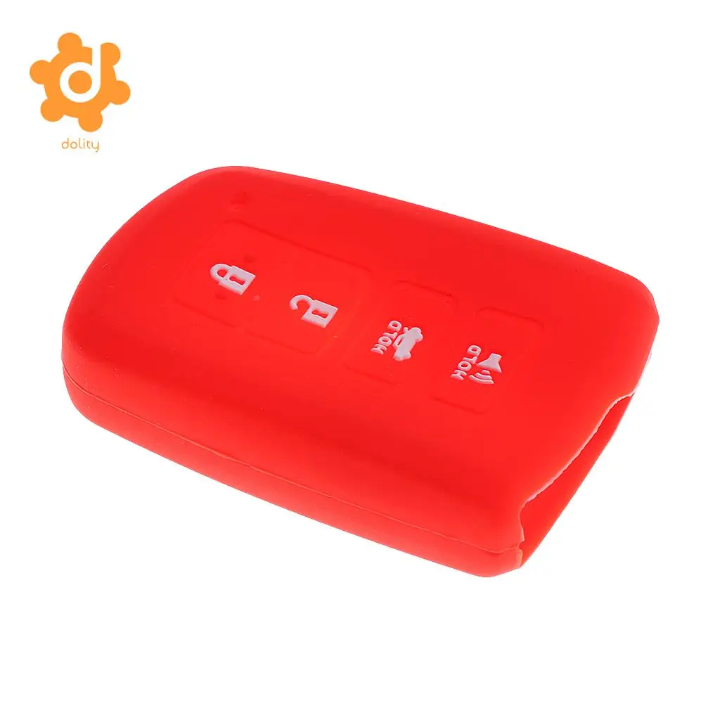 2X Silicone Car Key Shell Fob Case Cover for Toyota Avalon RAV-4 Red+Blue